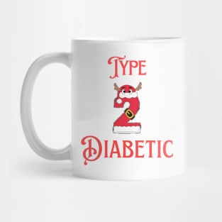 Diabetes Christmas Reindeer l Type 2 Diabetic Mug